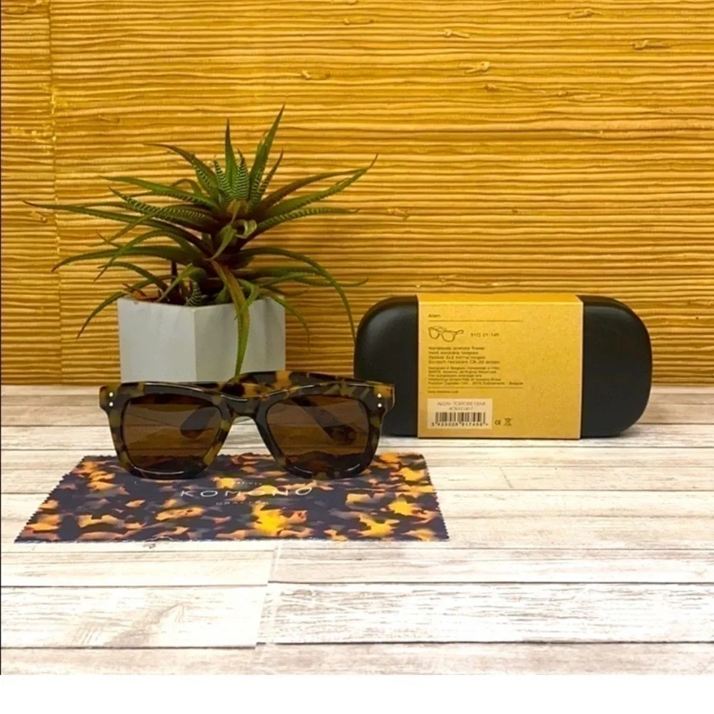 NEW Komono sunglasses Allen Tortoise Demi Brown Tan
